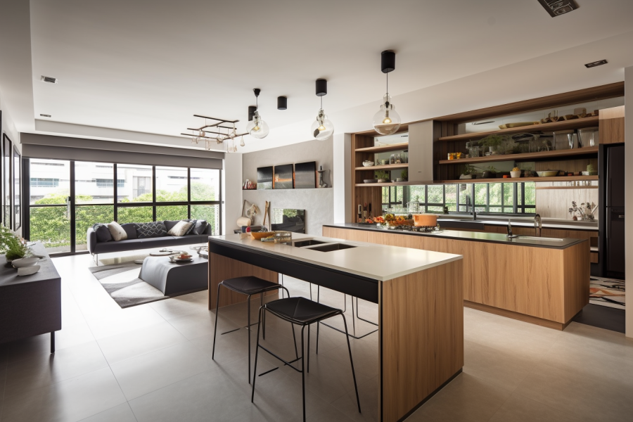 Advantages and Disadvantages of Open-Concept Kitchens in Singapore